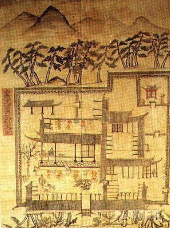 전라구례오미동가도(운조루가 지어질 당시의 모습)