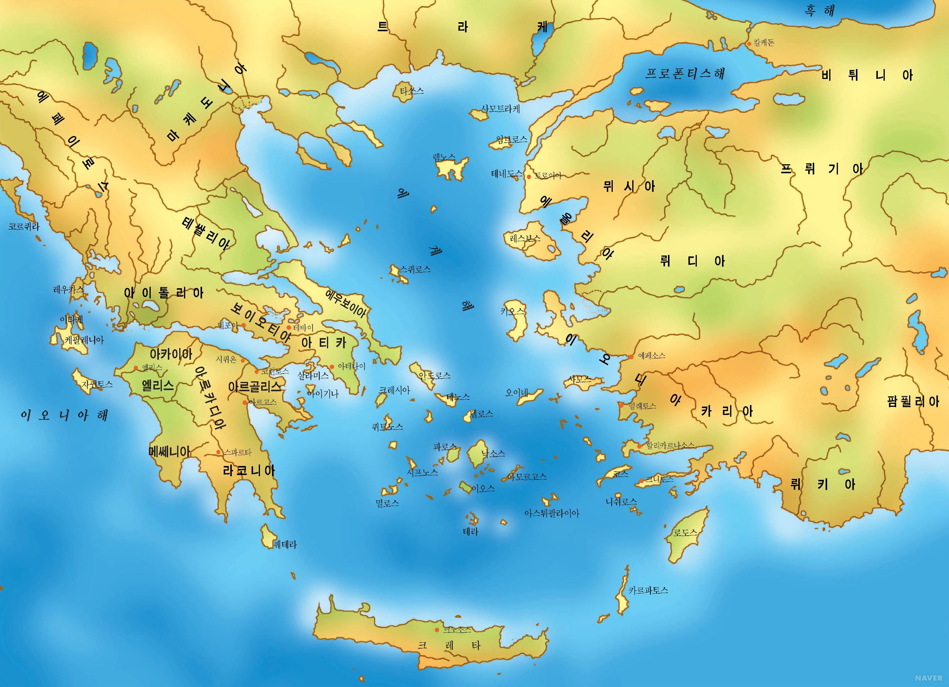 希腊地图: 希腊离线地图和详细地图