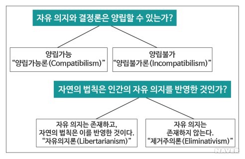 자유 의지에 대한 네 가지 입장(Nichols, 2008)