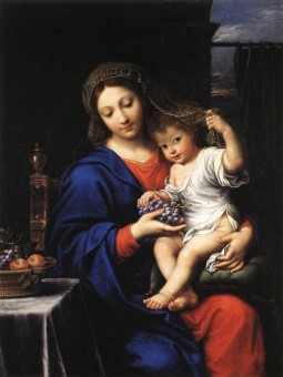 1640년 미에르 미냐르(Pierre Mignard)가 그린 〈성모마리아와 어린 예수〉